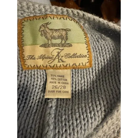 Vintage JK Alpine Collection Sunflower Sweater Vest Van Gogh Inspired Size 26/28 - Picture 5 of 5